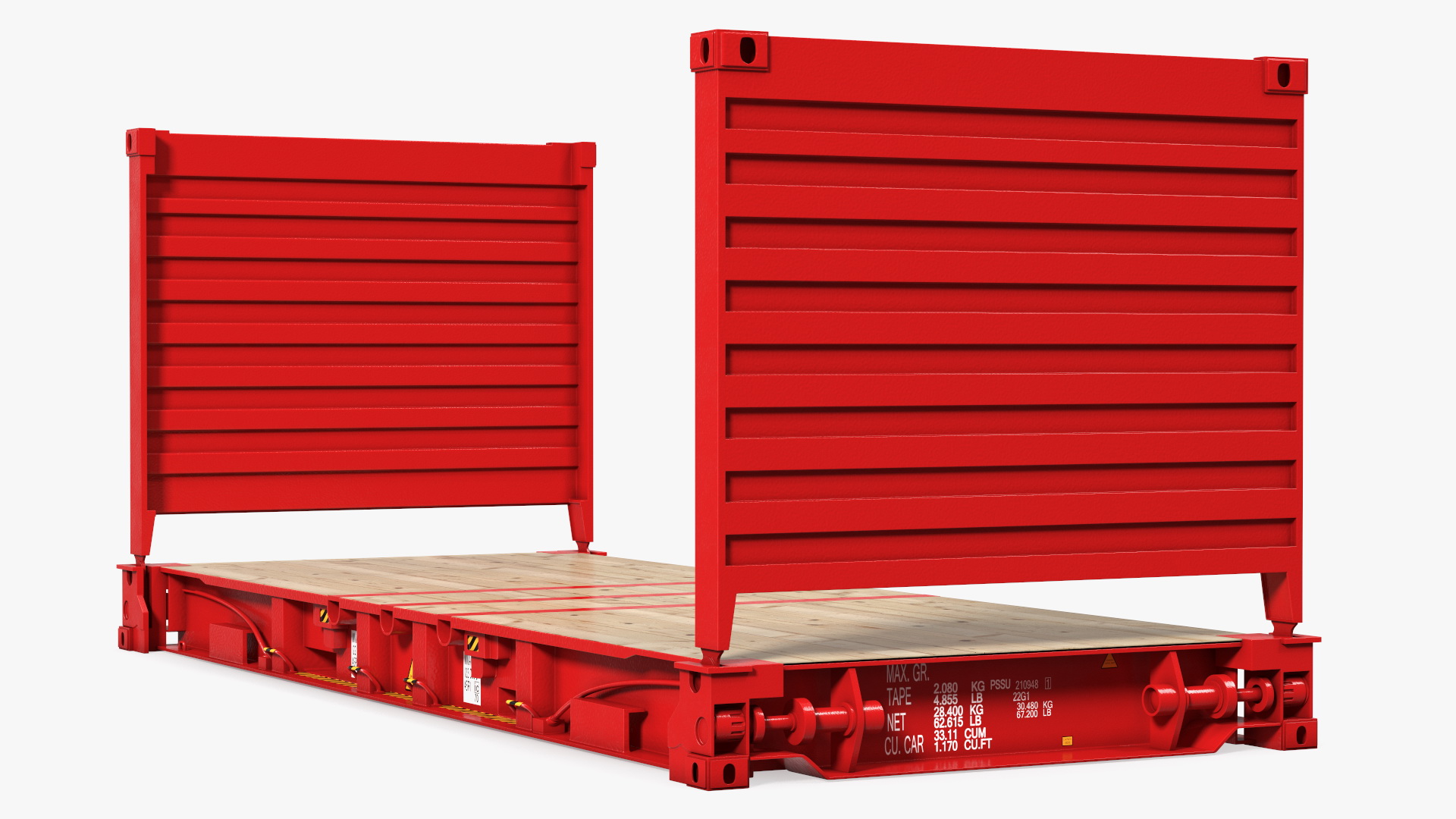 3D Rectangular Flat Rack Collapsible model