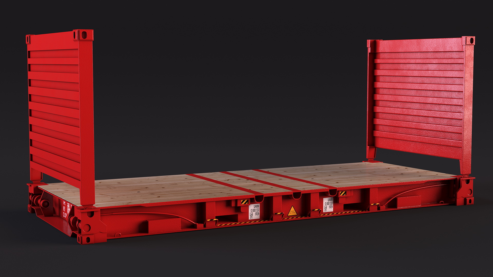 3D Rectangular Flat Rack Collapsible model