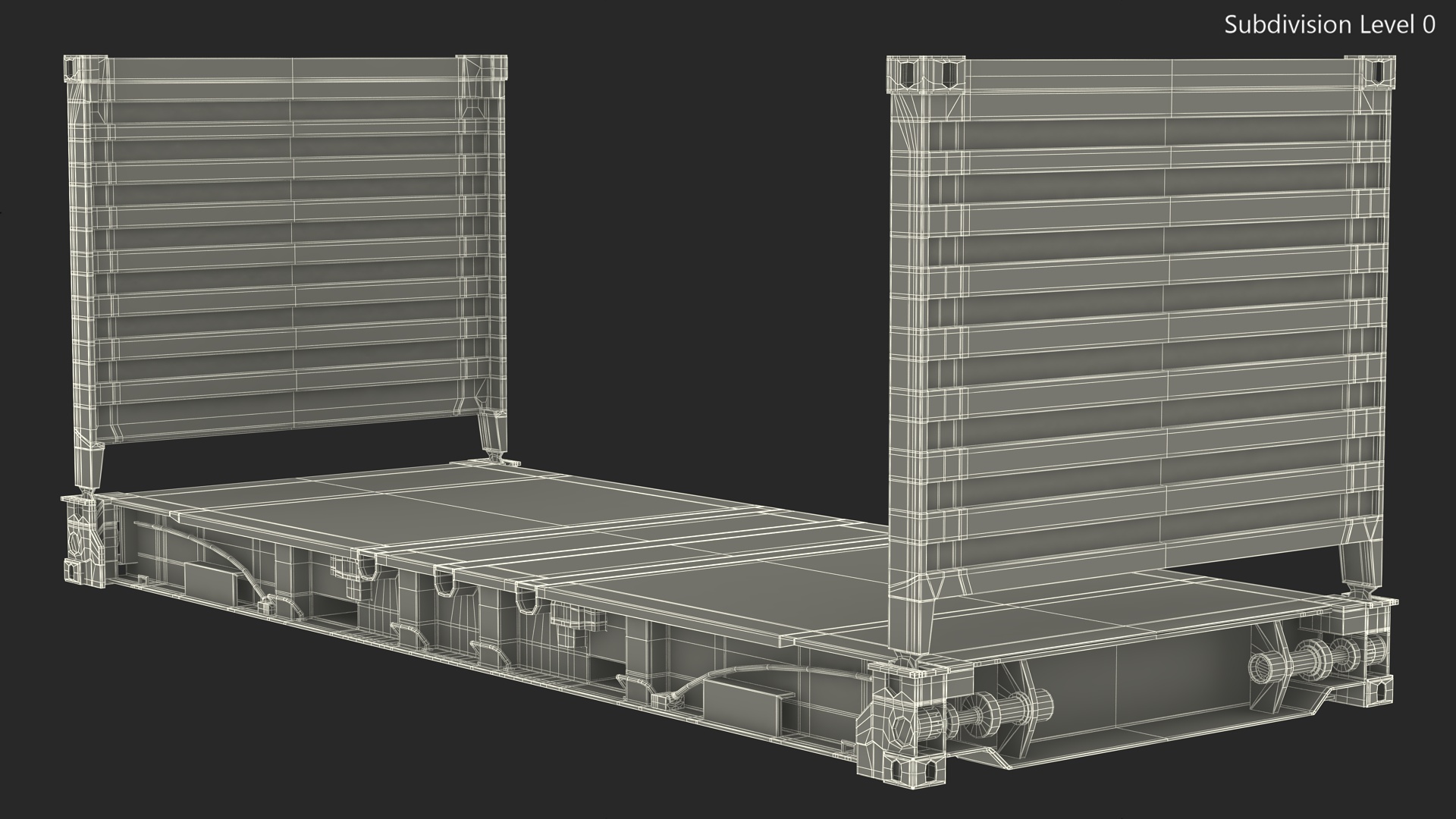 3D Rectangular Flat Rack Collapsible model