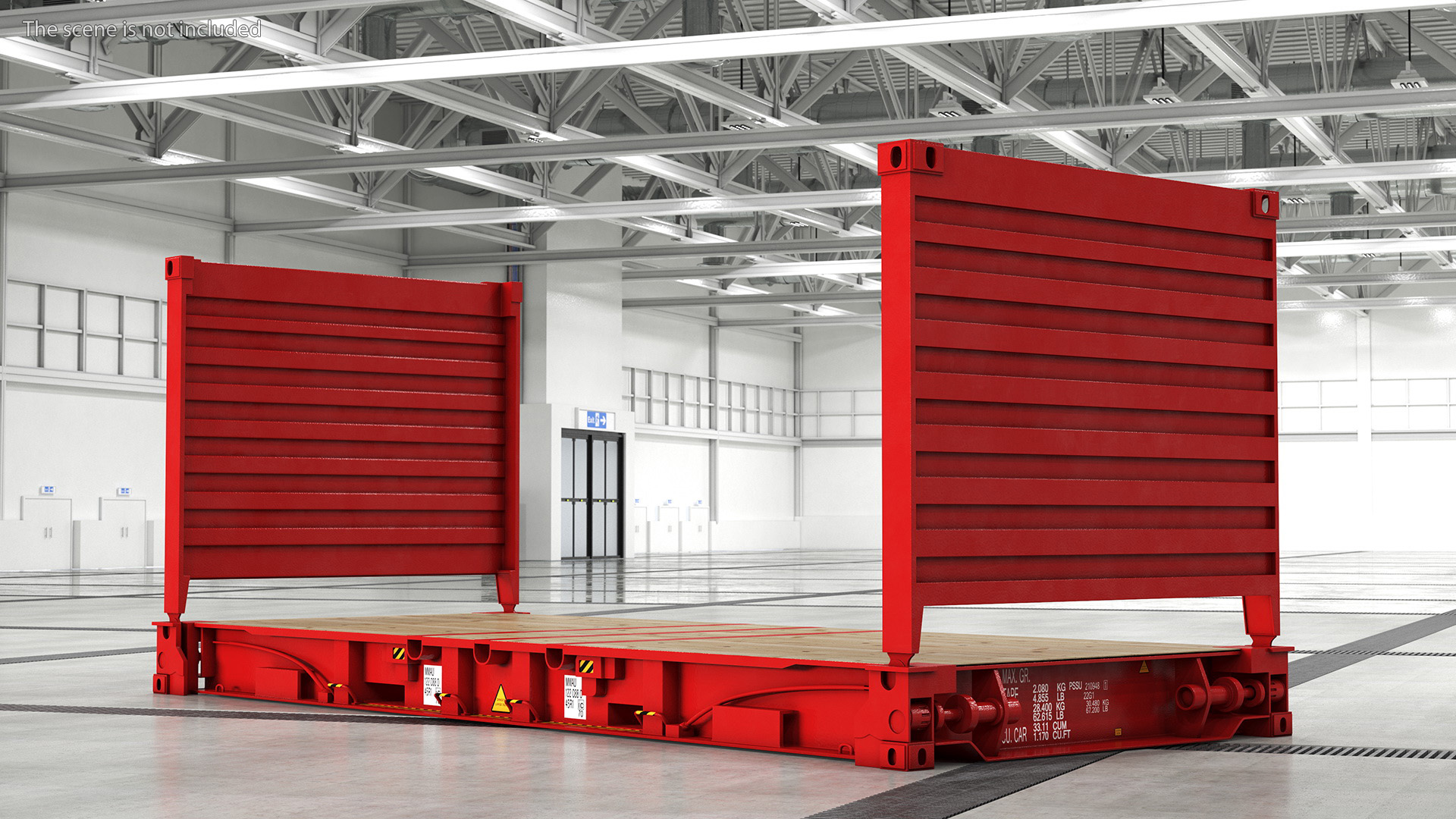 3D Rectangular Flat Rack Collapsible model