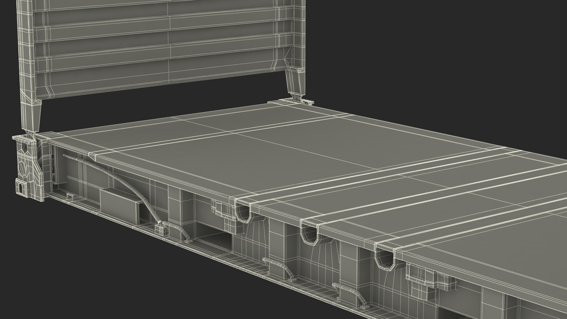 3D Rectangular Flat Rack Collapsible model
