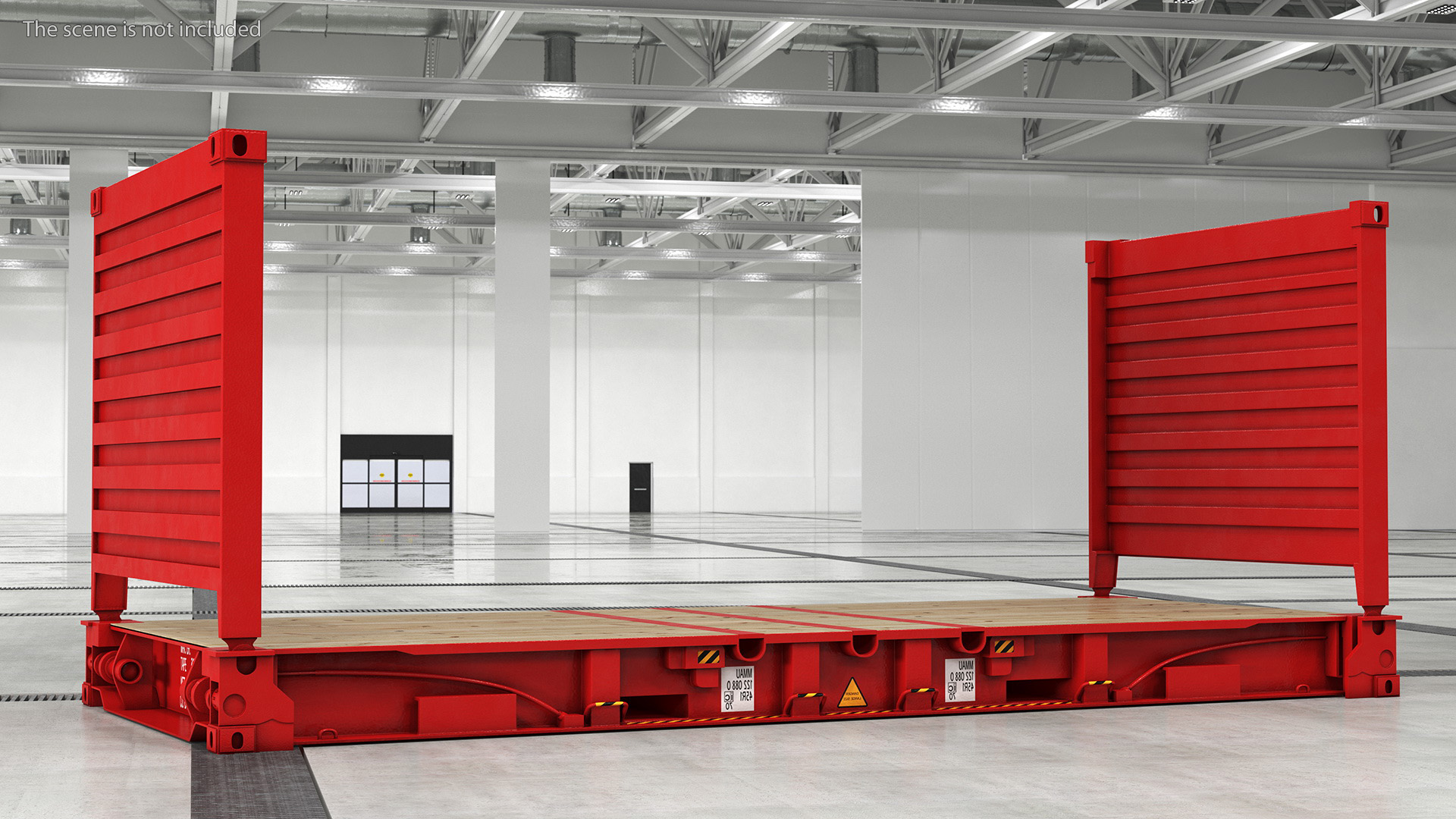 3D Rectangular Flat Rack Collapsible model