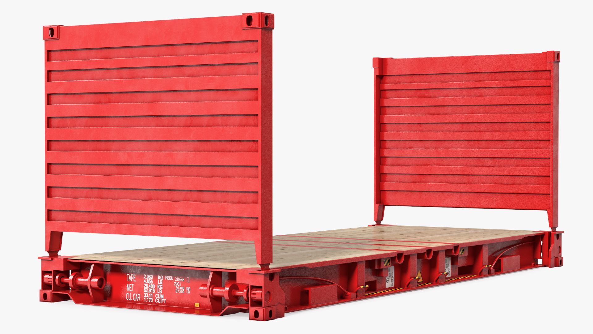 3D Rectangular Flat Rack Collapsible model