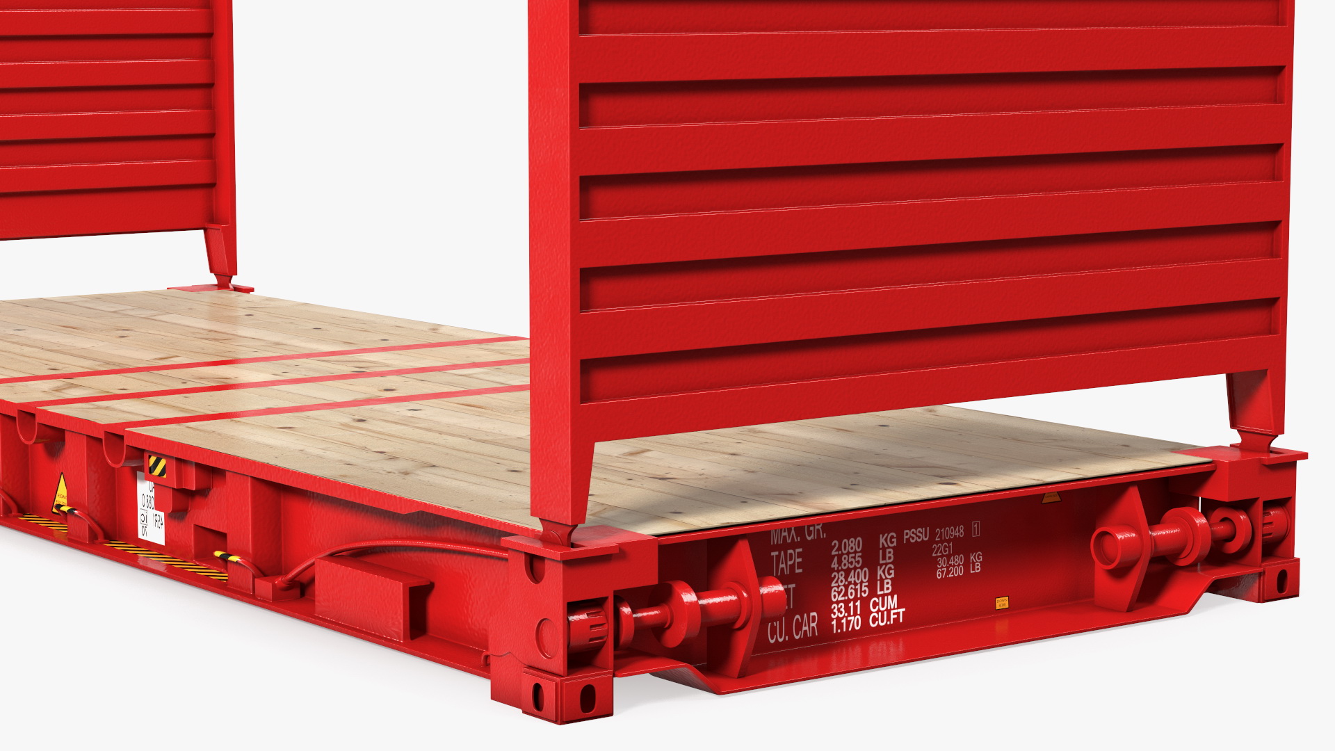 3D Rectangular Flat Rack Collapsible model