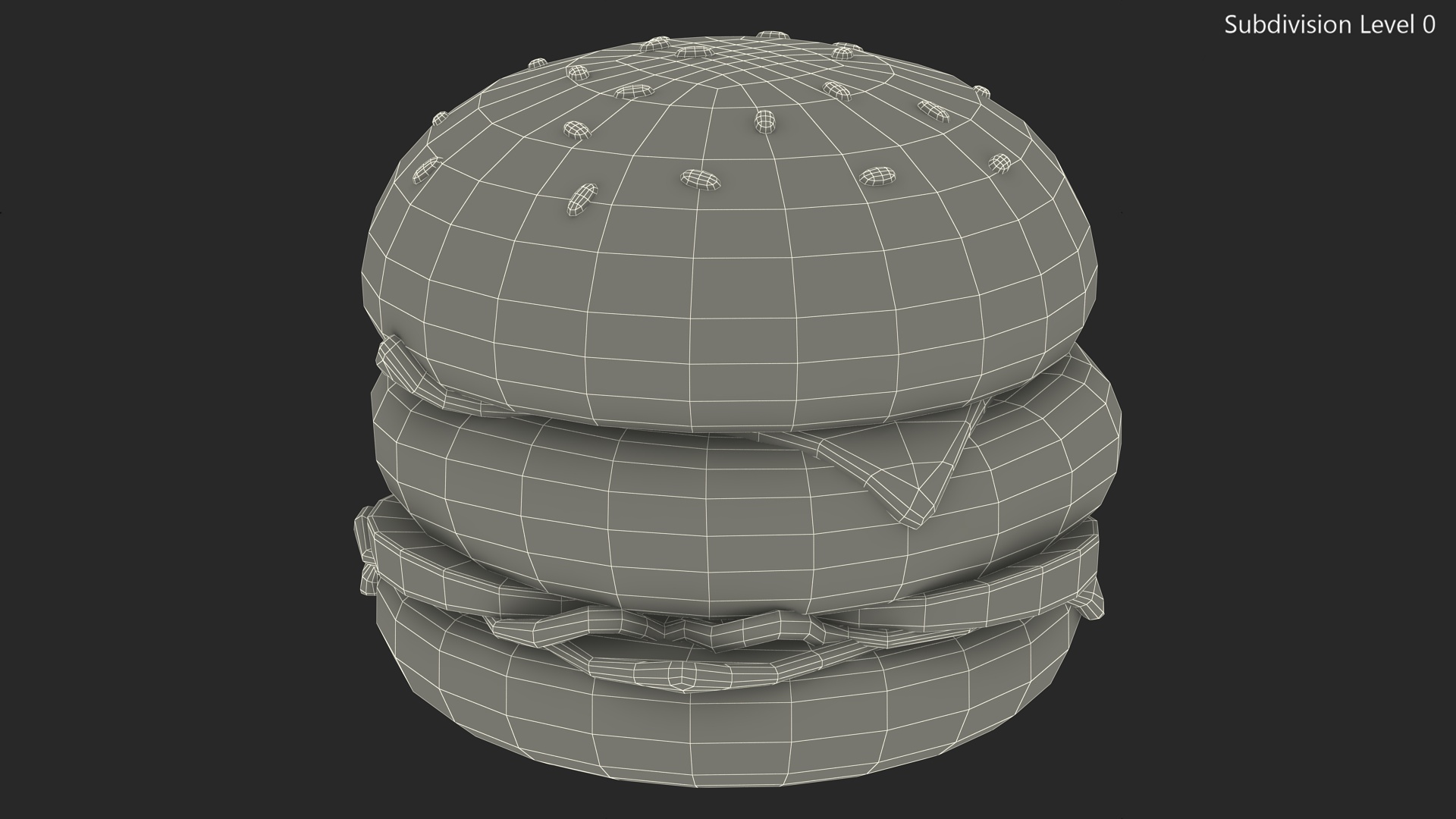 Cartoon Burger 3D model