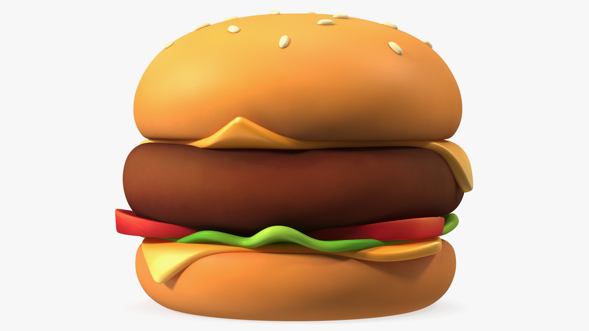 Cartoon Burger 3D model