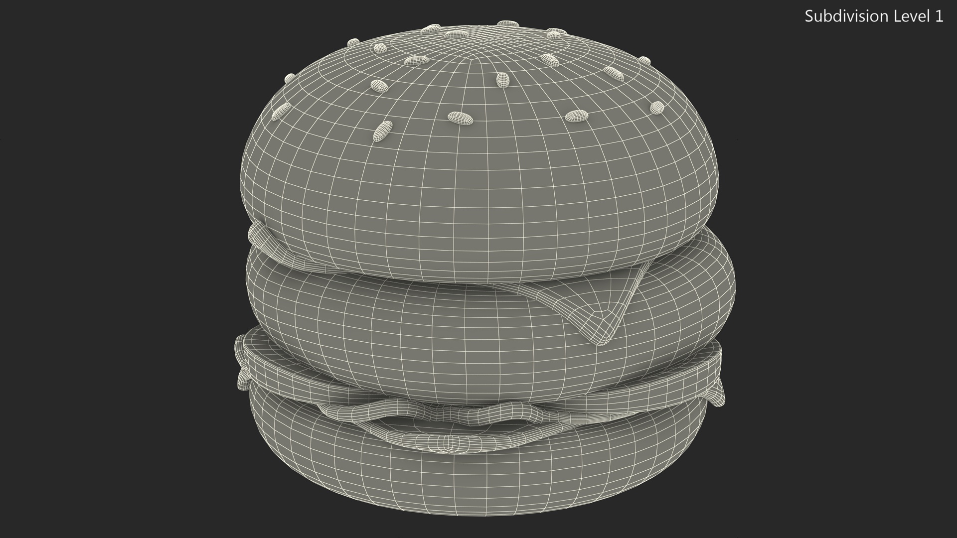 Cartoon Burger 3D model