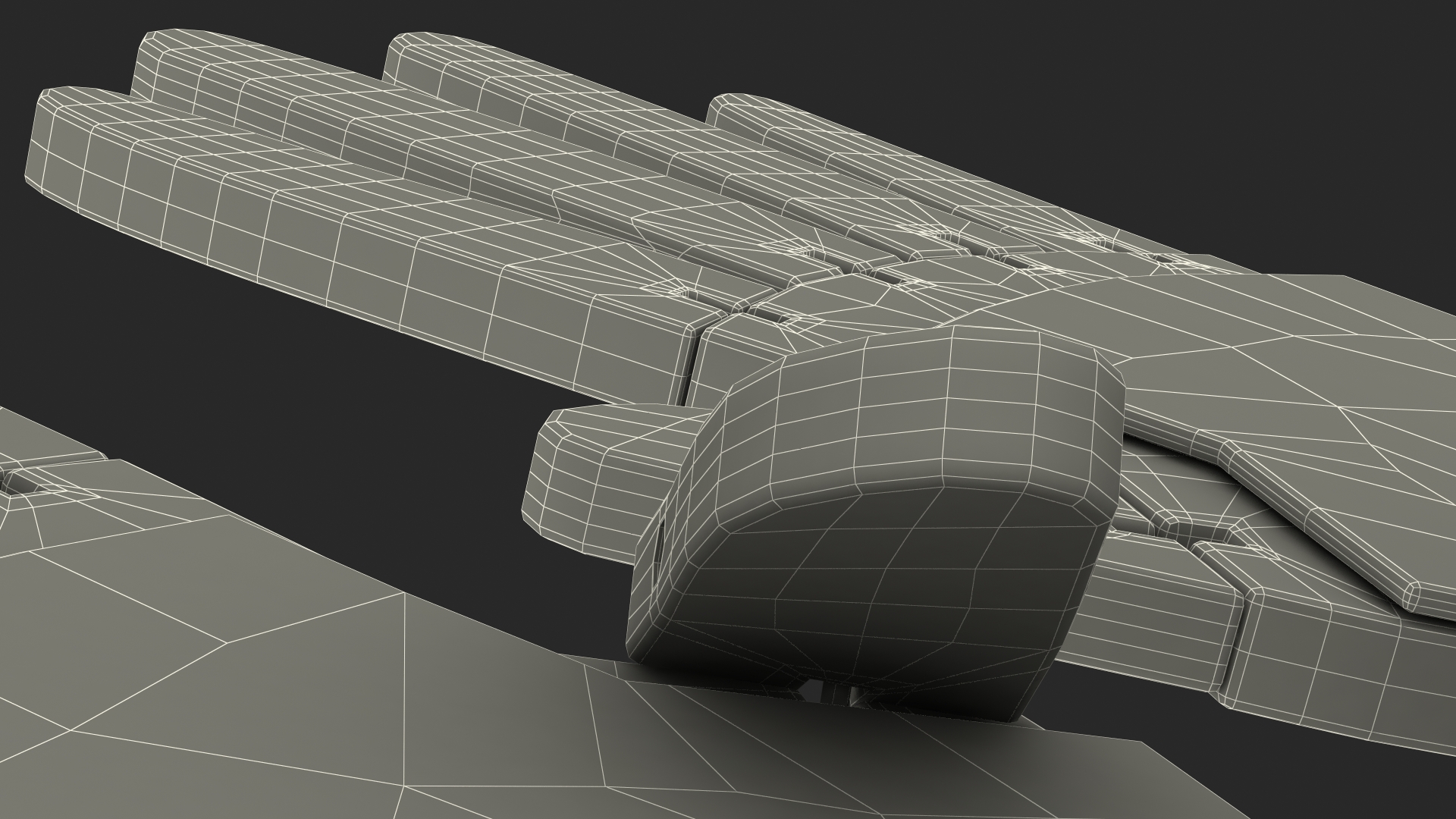 3D model Counting Hands Four Fingers Up