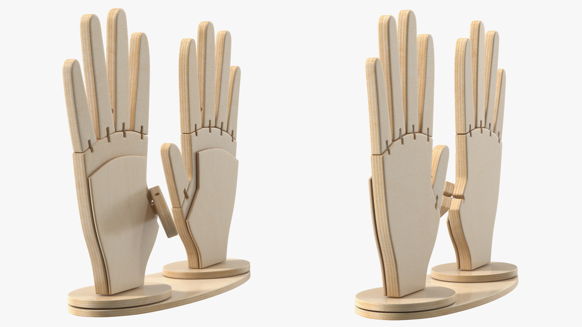 3D model Counting Hands Four Fingers Up