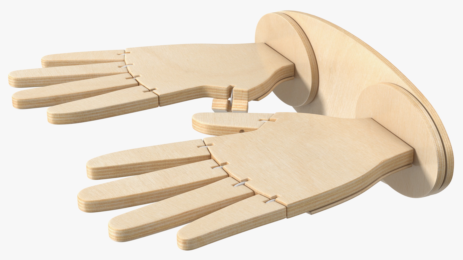3D model Counting Hands Four Fingers Up