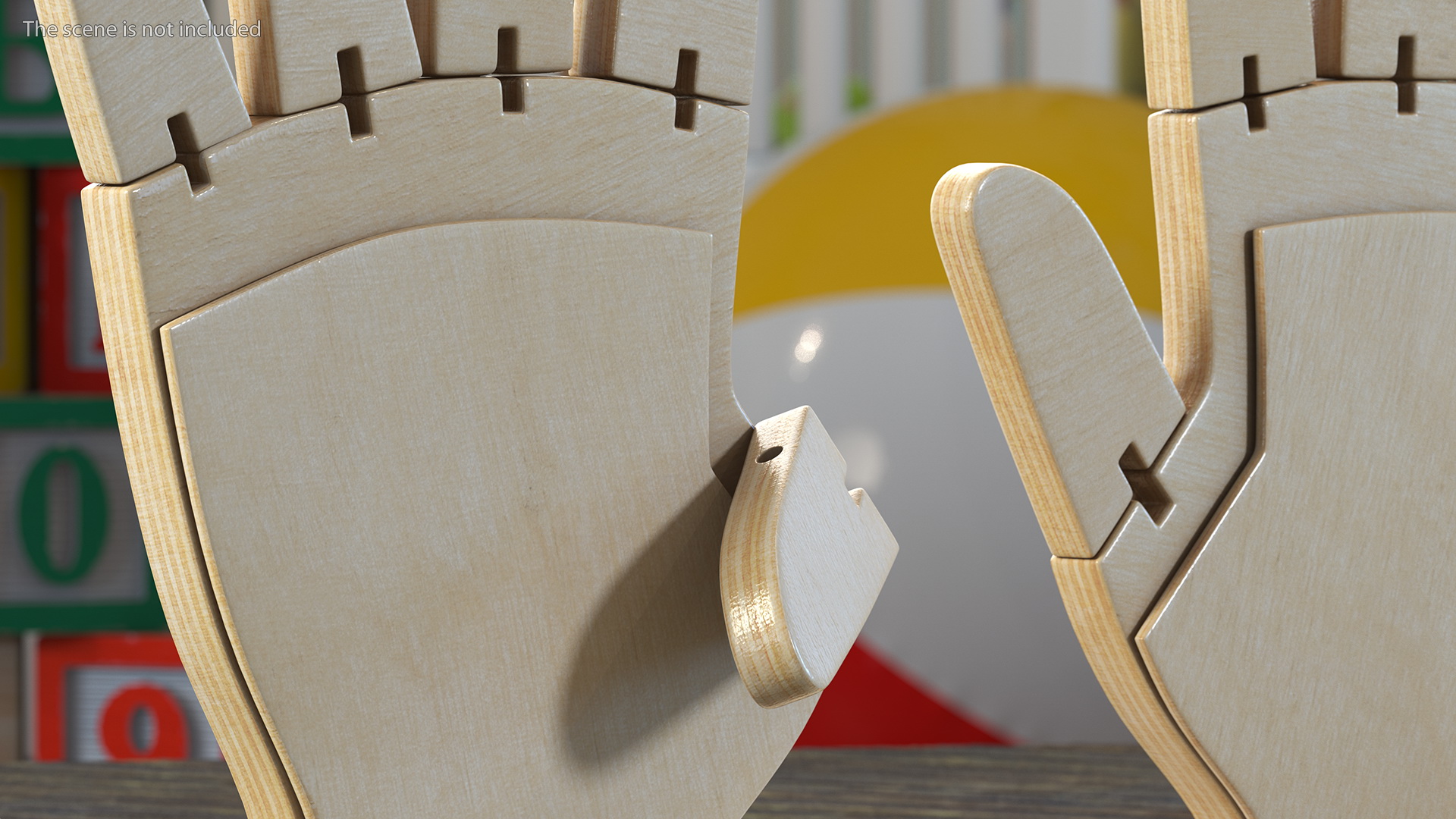 3D model Counting Hands Four Fingers Up
