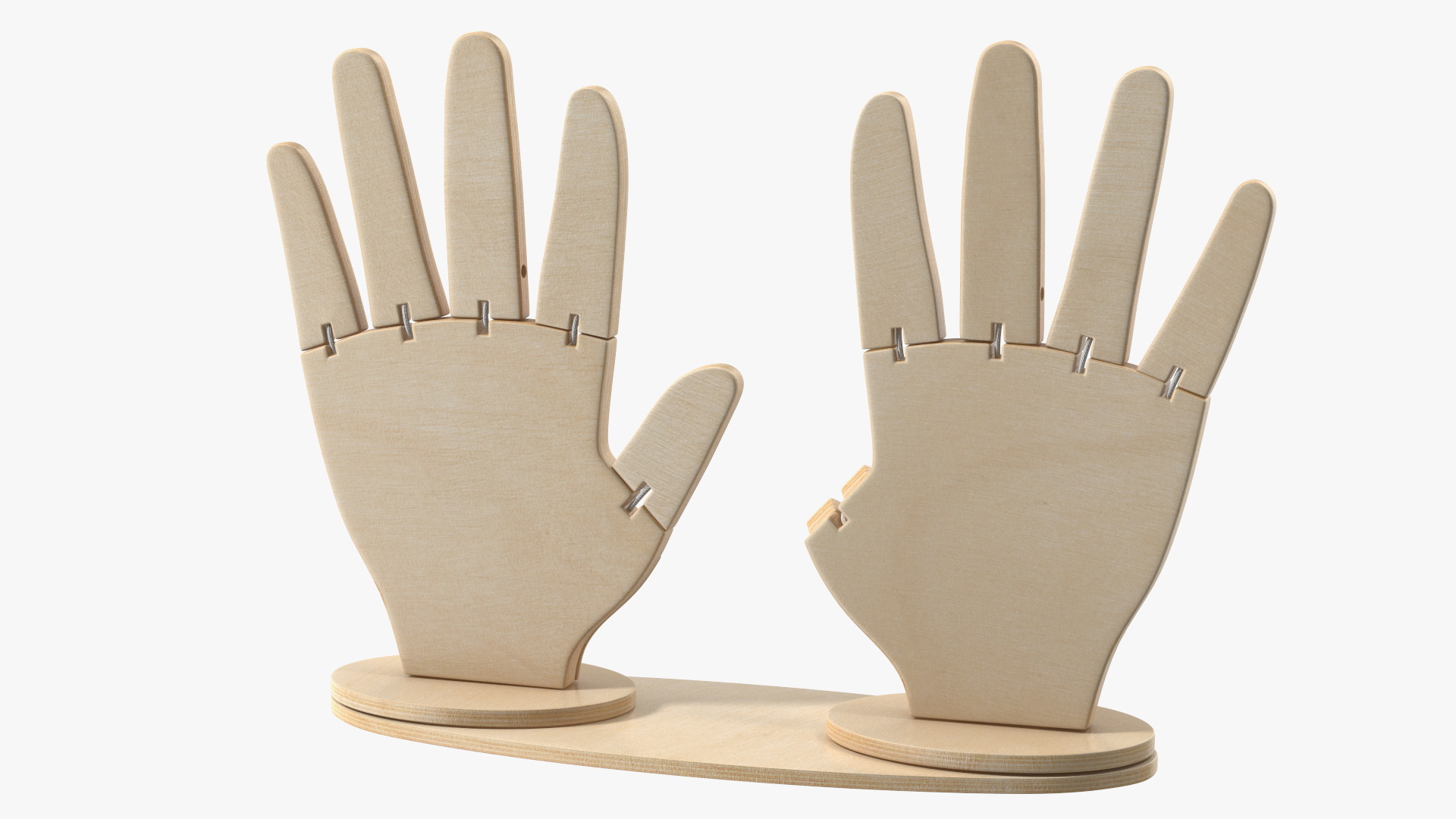 3D model Counting Hands Four Fingers Up