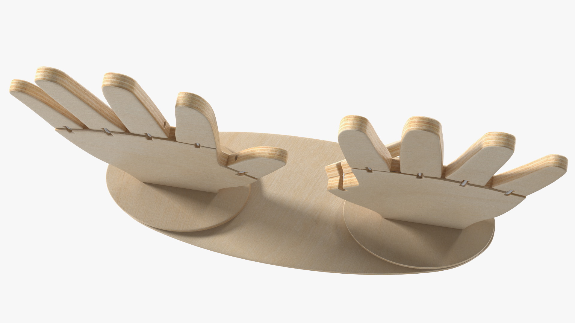 3D model Counting Hands Four Fingers Up
