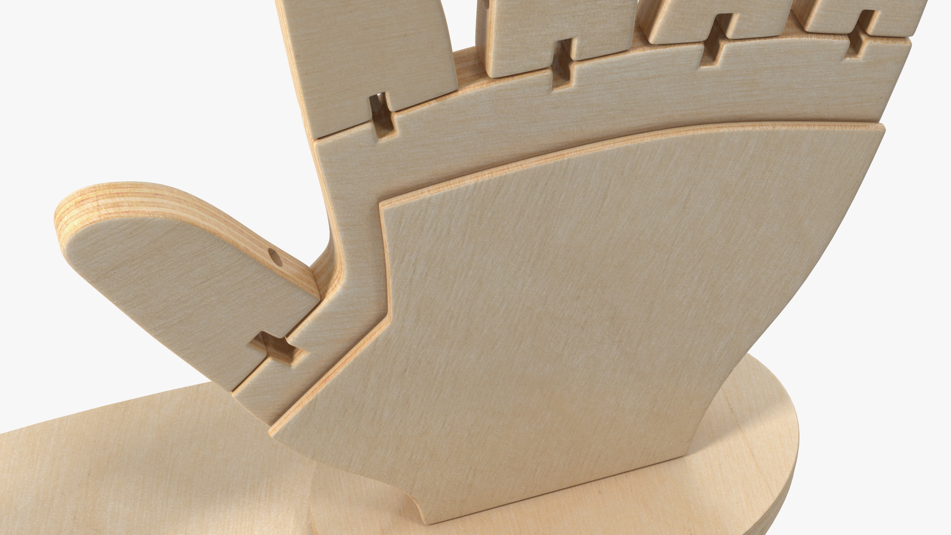 3D model Counting Hands Four Fingers Up