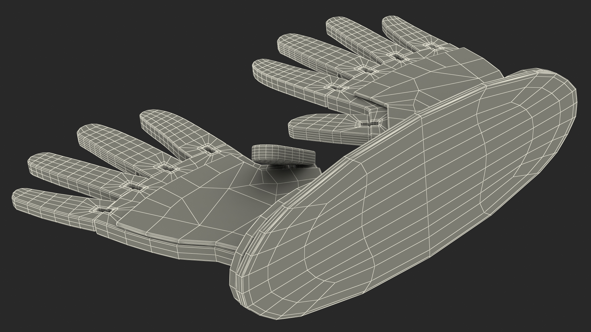 3D model Counting Hands Four Fingers Up