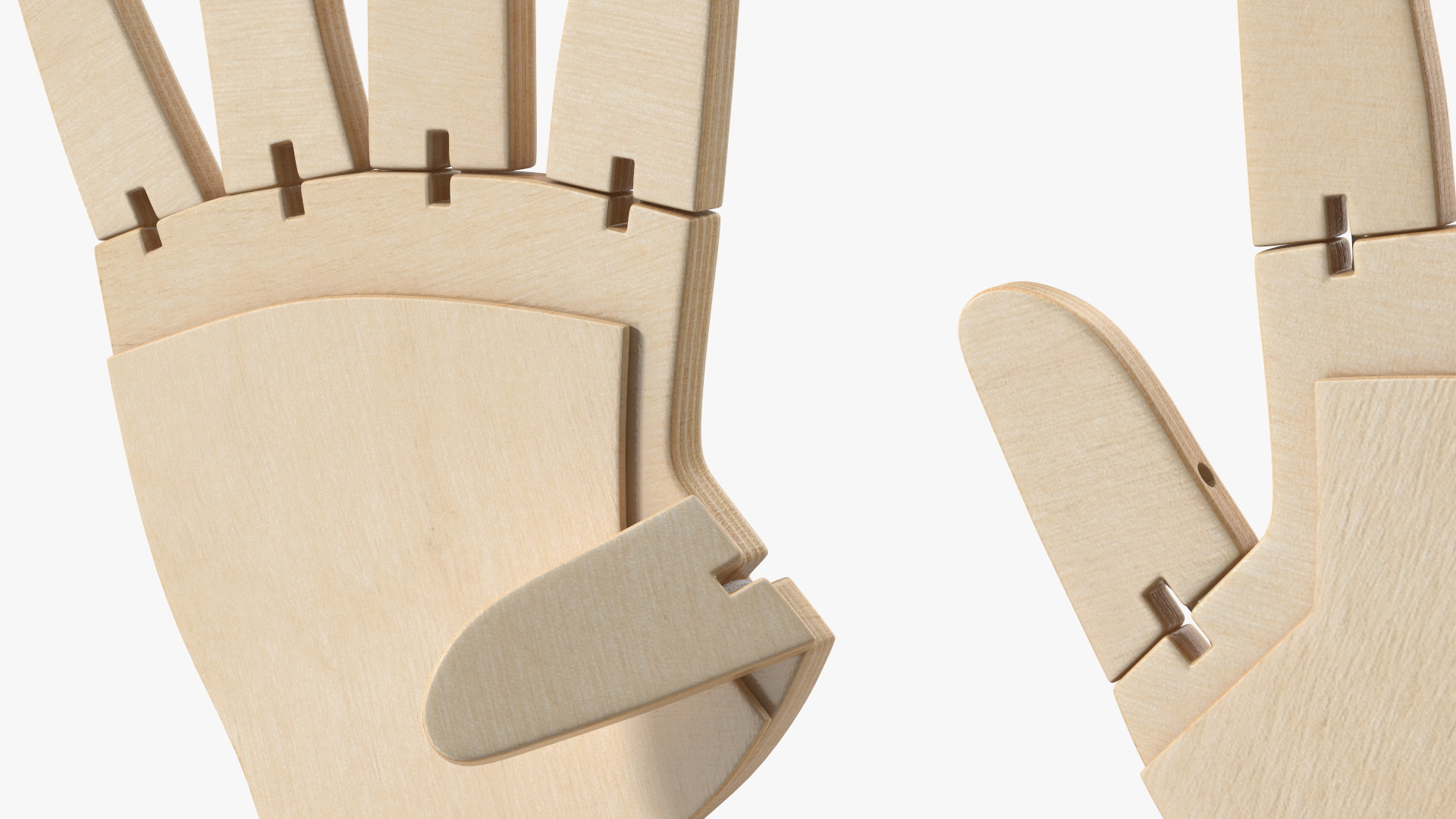 3D model Counting Hands Four Fingers Up
