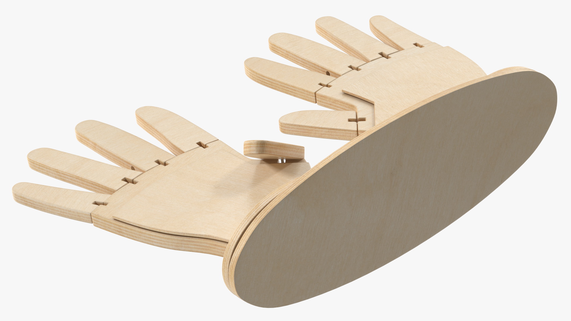 3D model Counting Hands Four Fingers Up