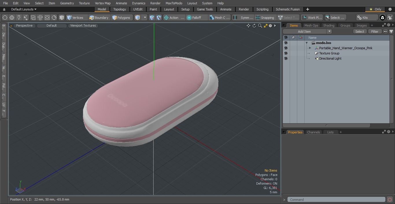 Portable Hand Warmer Ocoopa Pink 3D