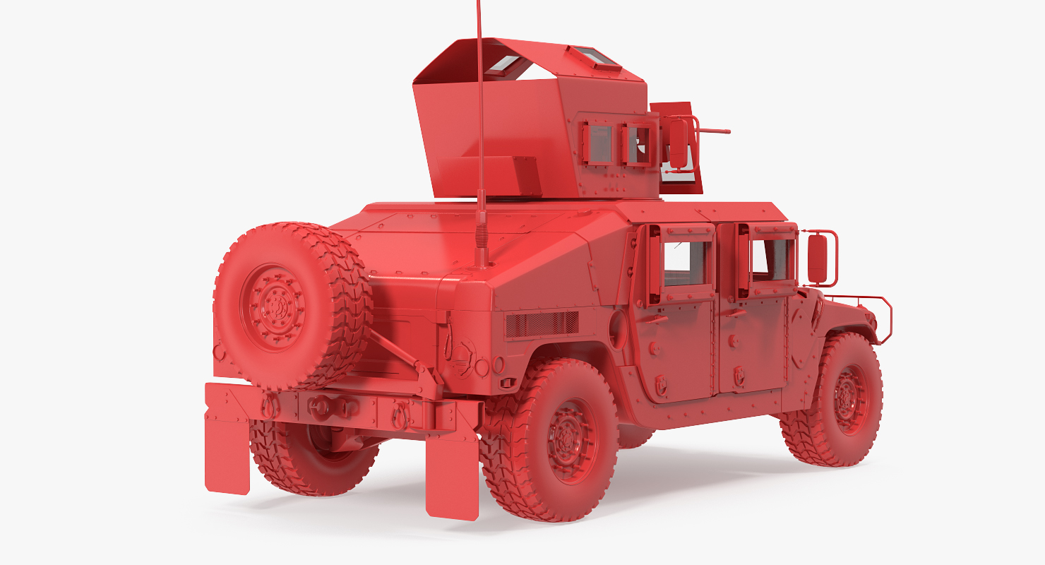3D model Humvee M1151 Enhanced Armament Carrier Rigged