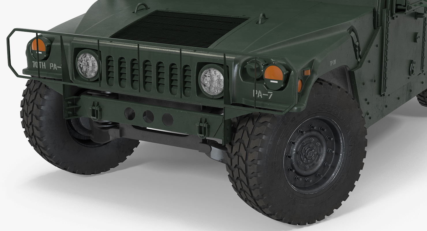 3D model Humvee M1151 Enhanced Armament Carrier Rigged
