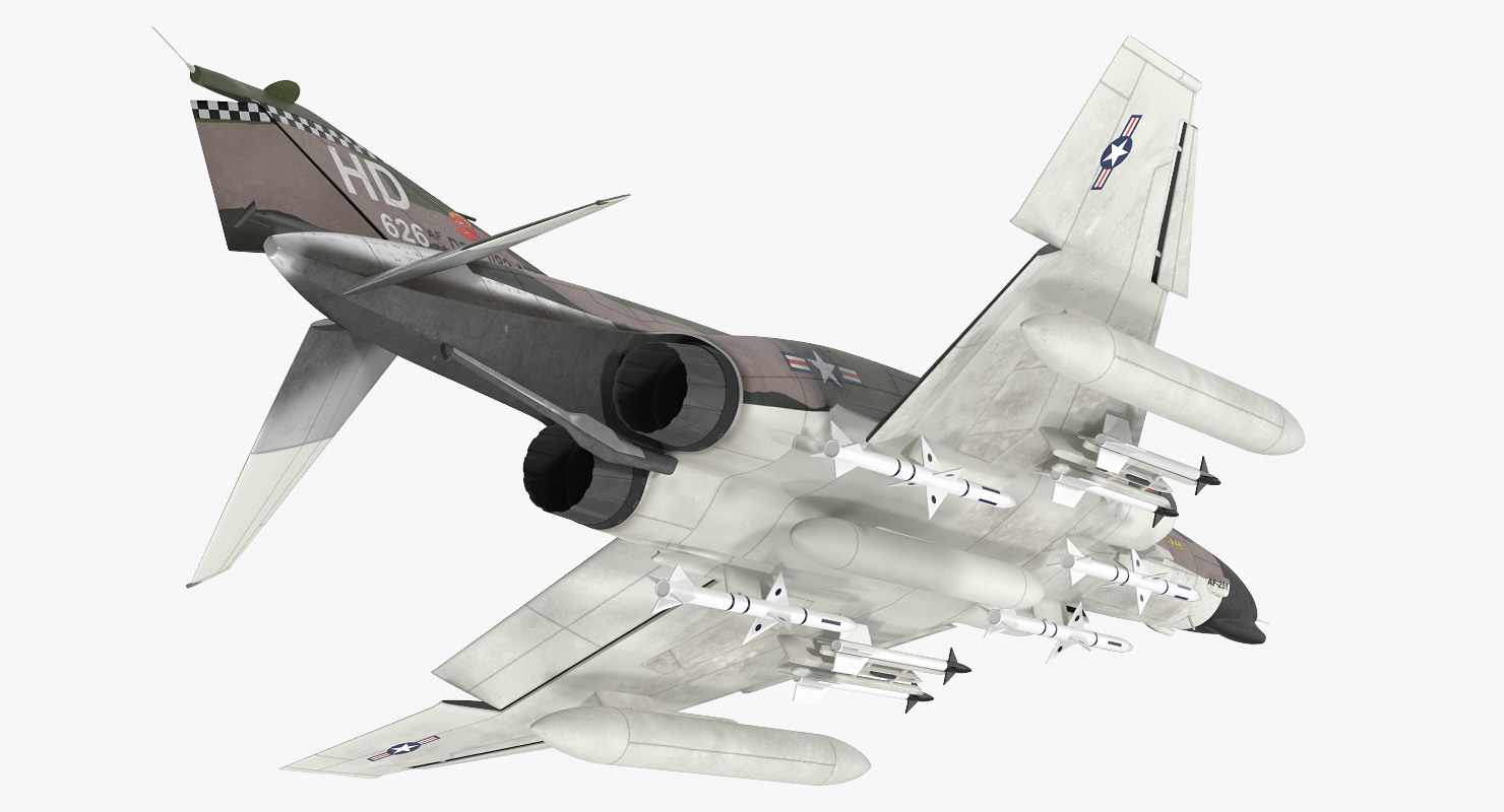 McDonnell Douglas F 4 Phantom II Rigged 3D model