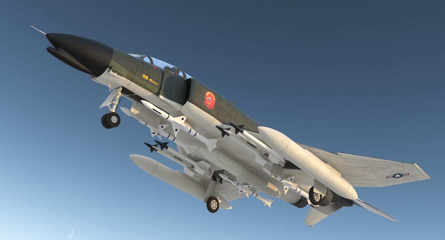 McDonnell Douglas F 4 Phantom II Rigged 3D model