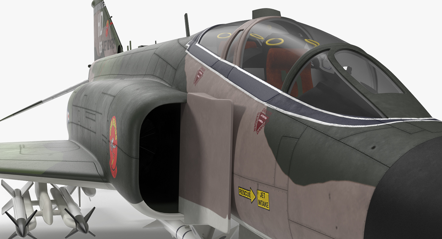 McDonnell Douglas F 4 Phantom II Rigged 3D model