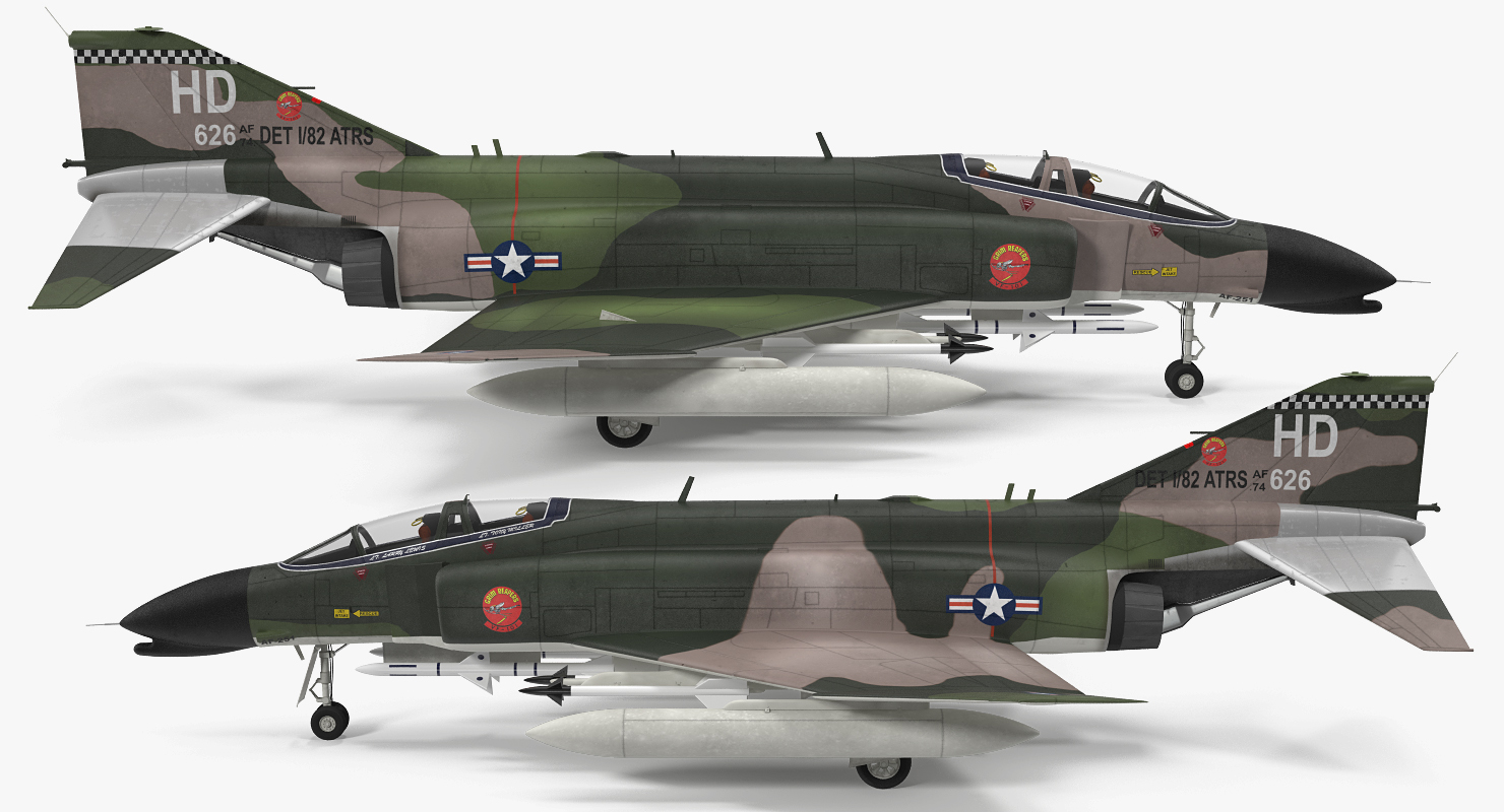 McDonnell Douglas F 4 Phantom II Rigged 3D model