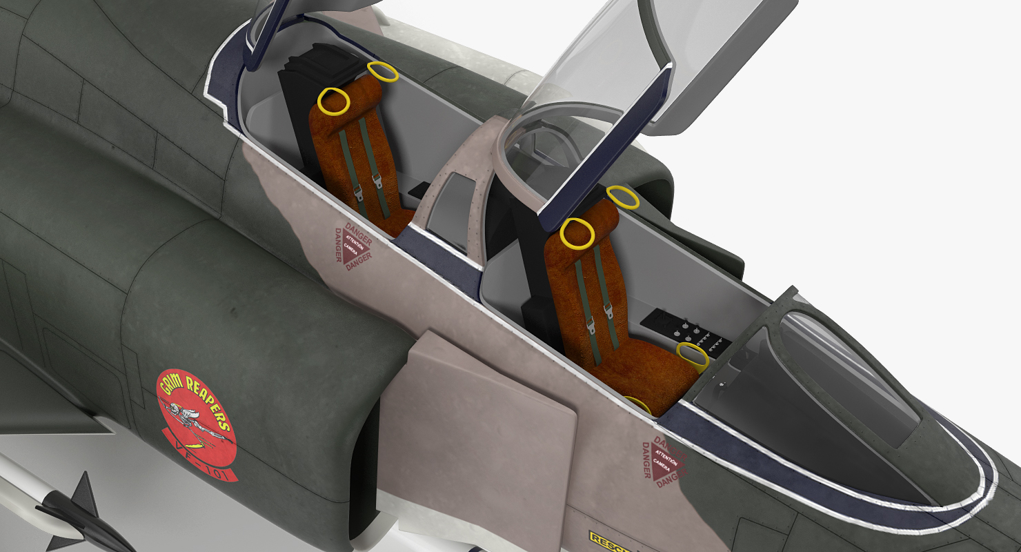 McDonnell Douglas F 4 Phantom II Rigged 3D model