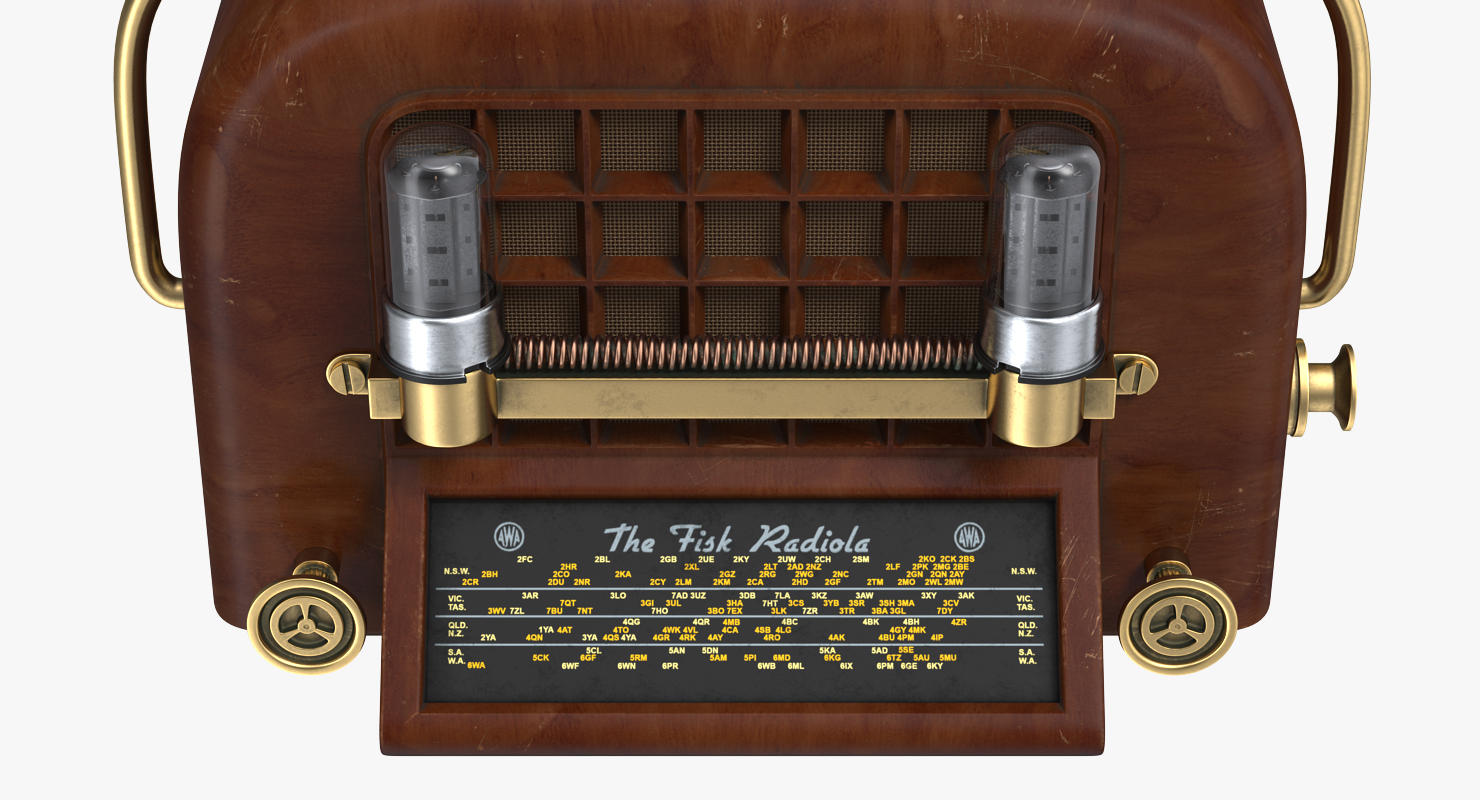 3D Steampunk Vintage Radio model