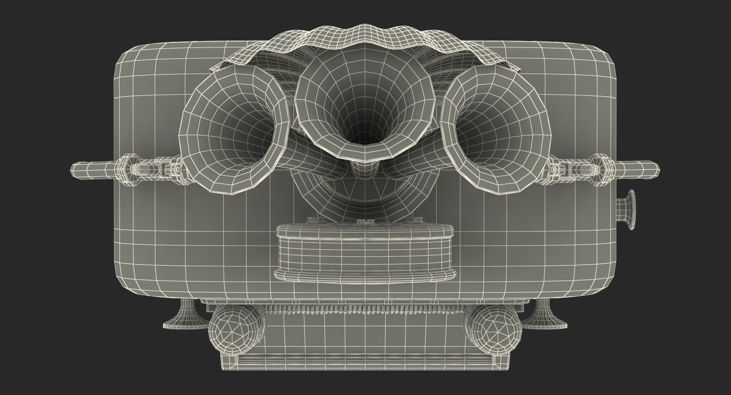 3D Steampunk Vintage Radio model