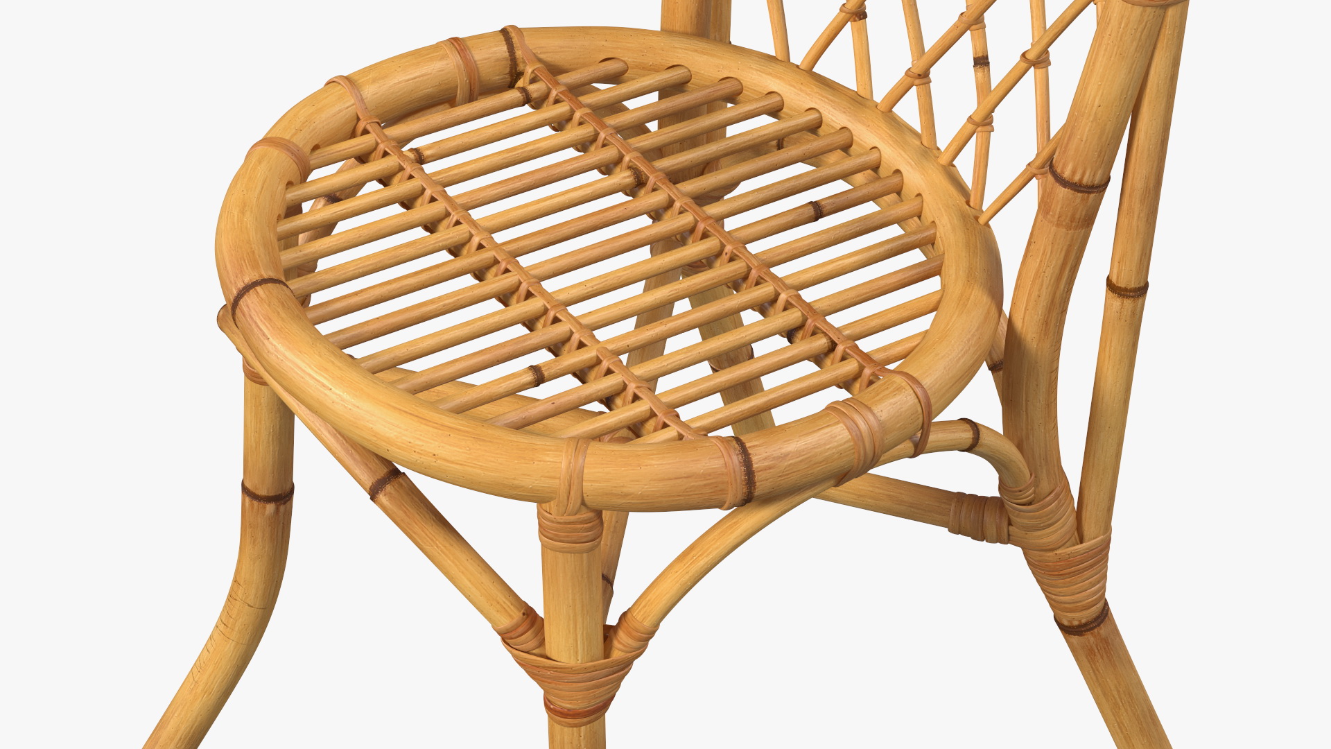 Bamboo Dining Chair 3D model