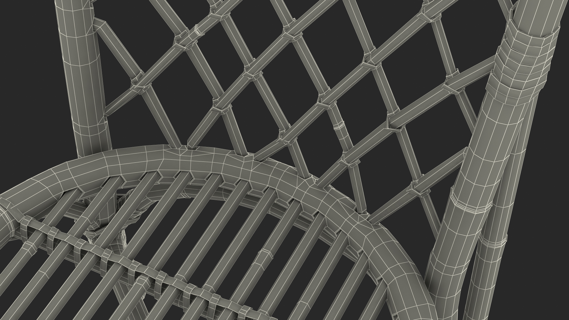 Bamboo Dining Chair 3D model