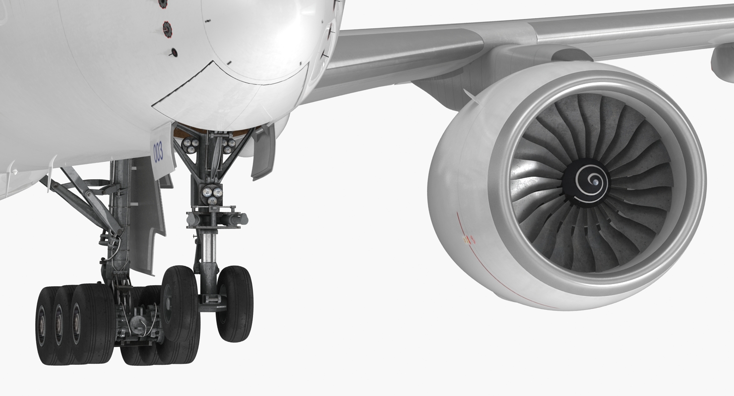 3D Airbus A350 1000 American Airlines Rigged