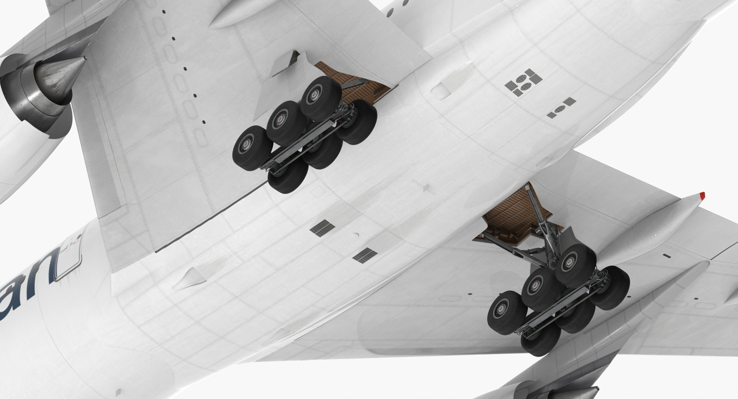 3D Airbus A350 1000 American Airlines Rigged