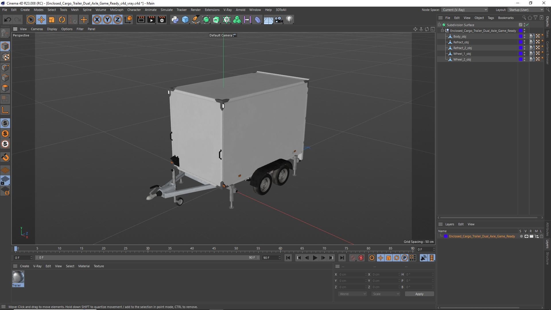 Enclosed Cargo Trailer Dual Axle Game Ready - view 12