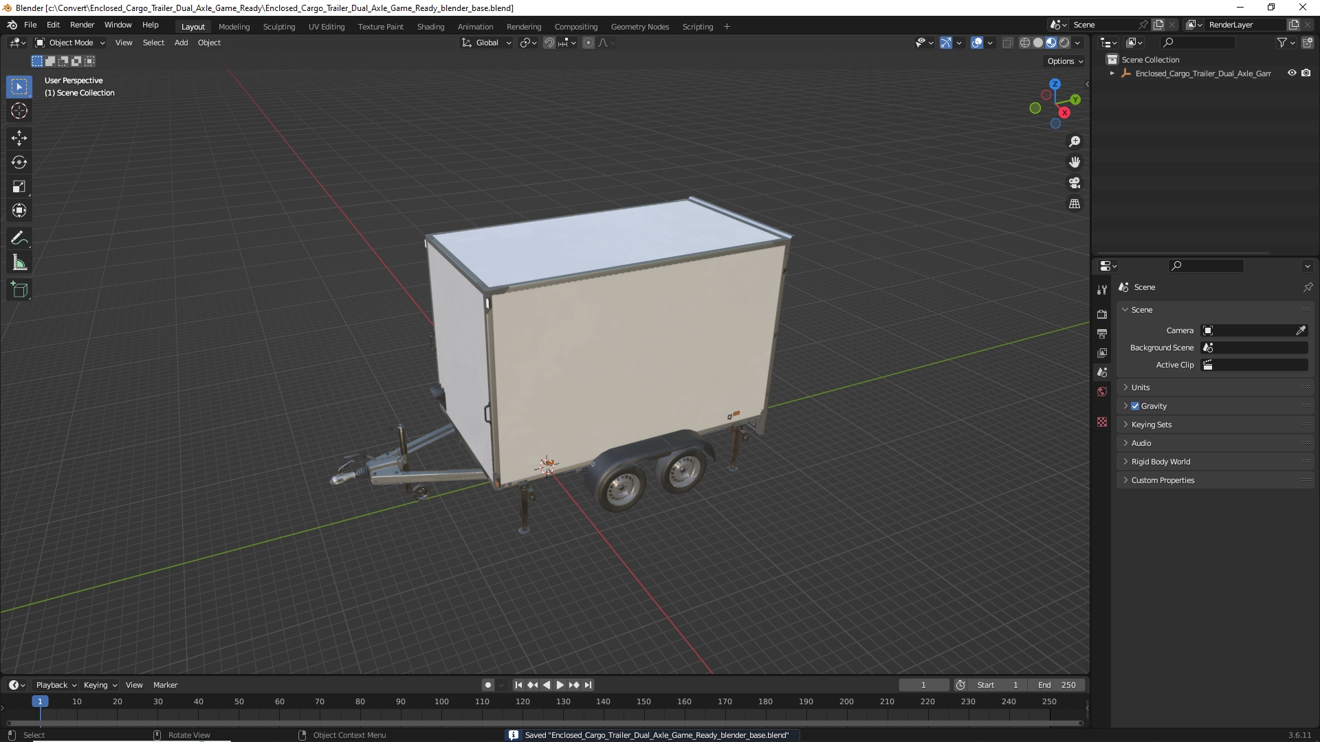 Enclosed Cargo Trailer Dual Axle Game Ready - view 10