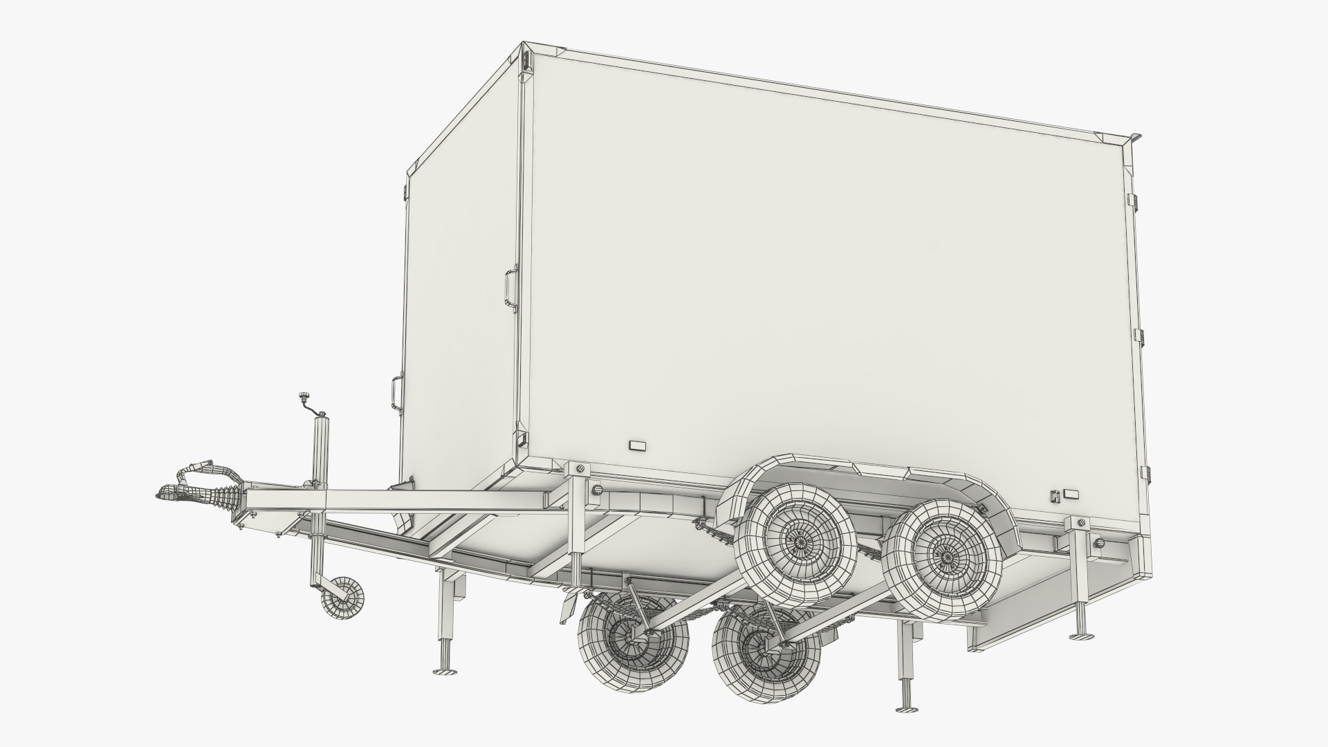Enclosed Cargo Trailer Dual Axle Game Ready - view 9