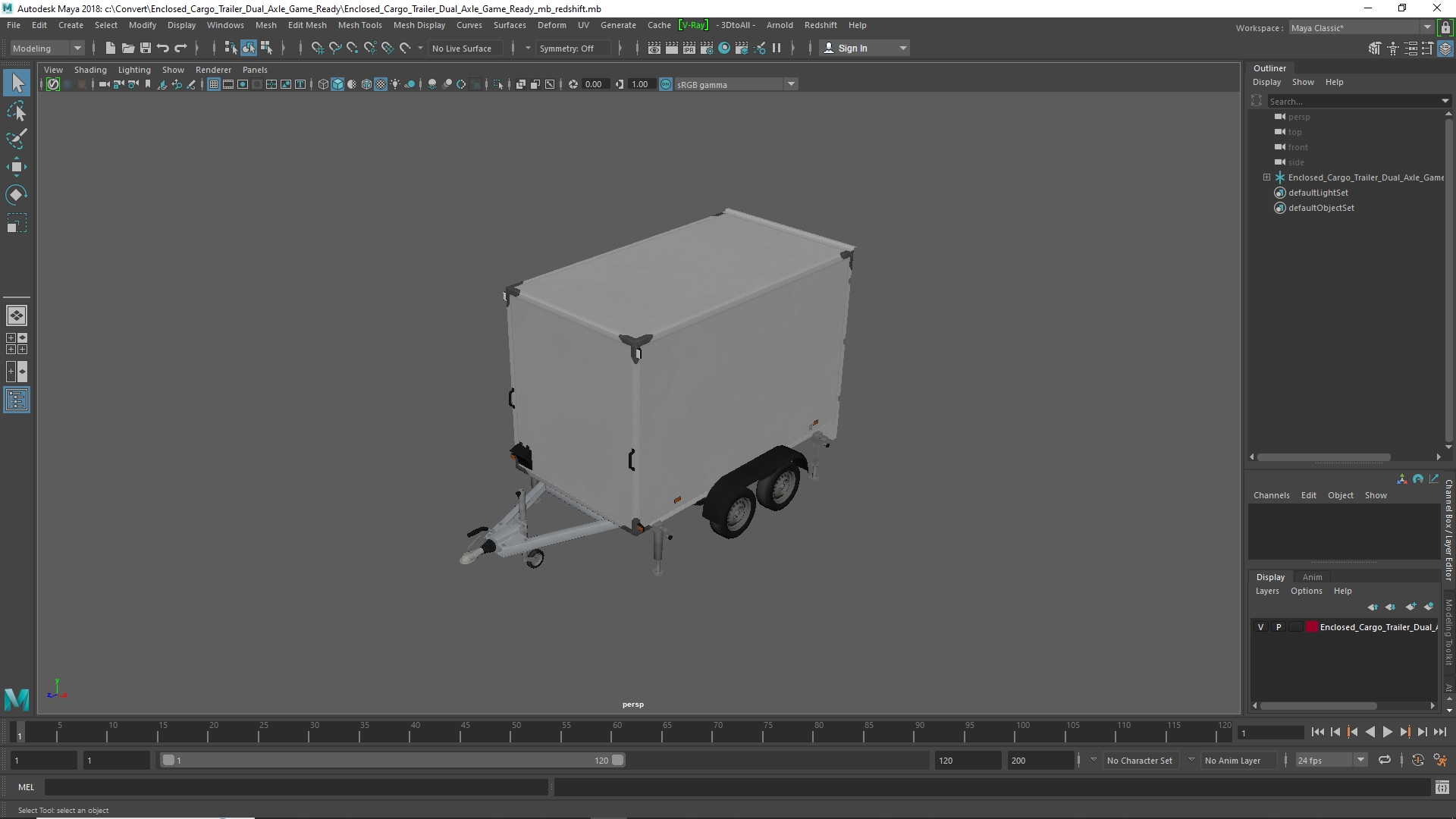 Enclosed Cargo Trailer Dual Axle Game Ready - view 11