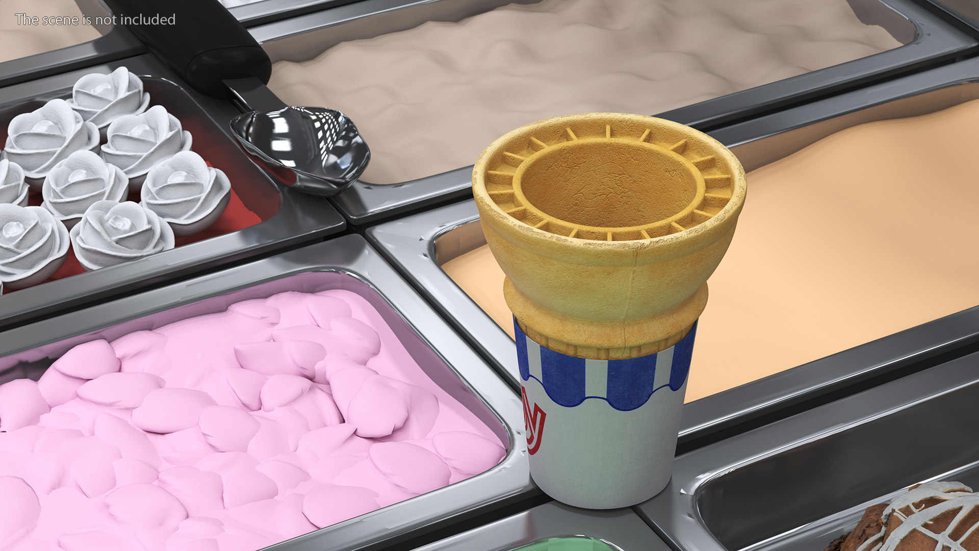 3D JOY 30 Flat Bottom Cake Cone model