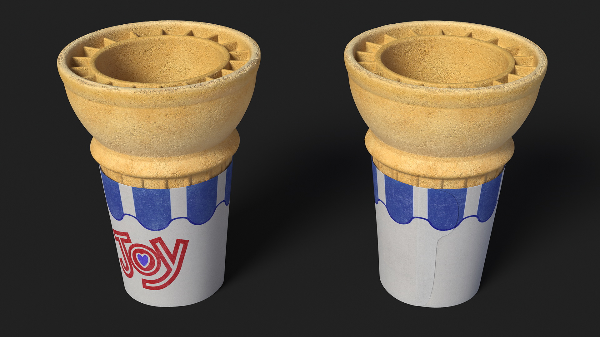 3D JOY 30 Flat Bottom Cake Cone model