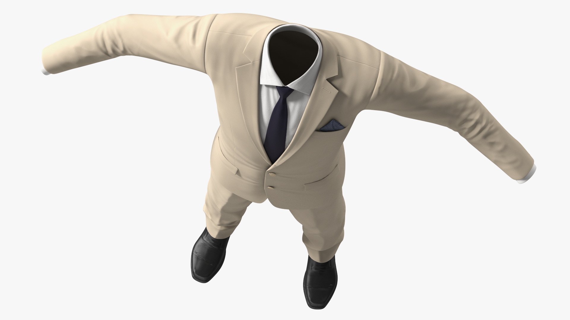 3D Formal Beige Men Suit