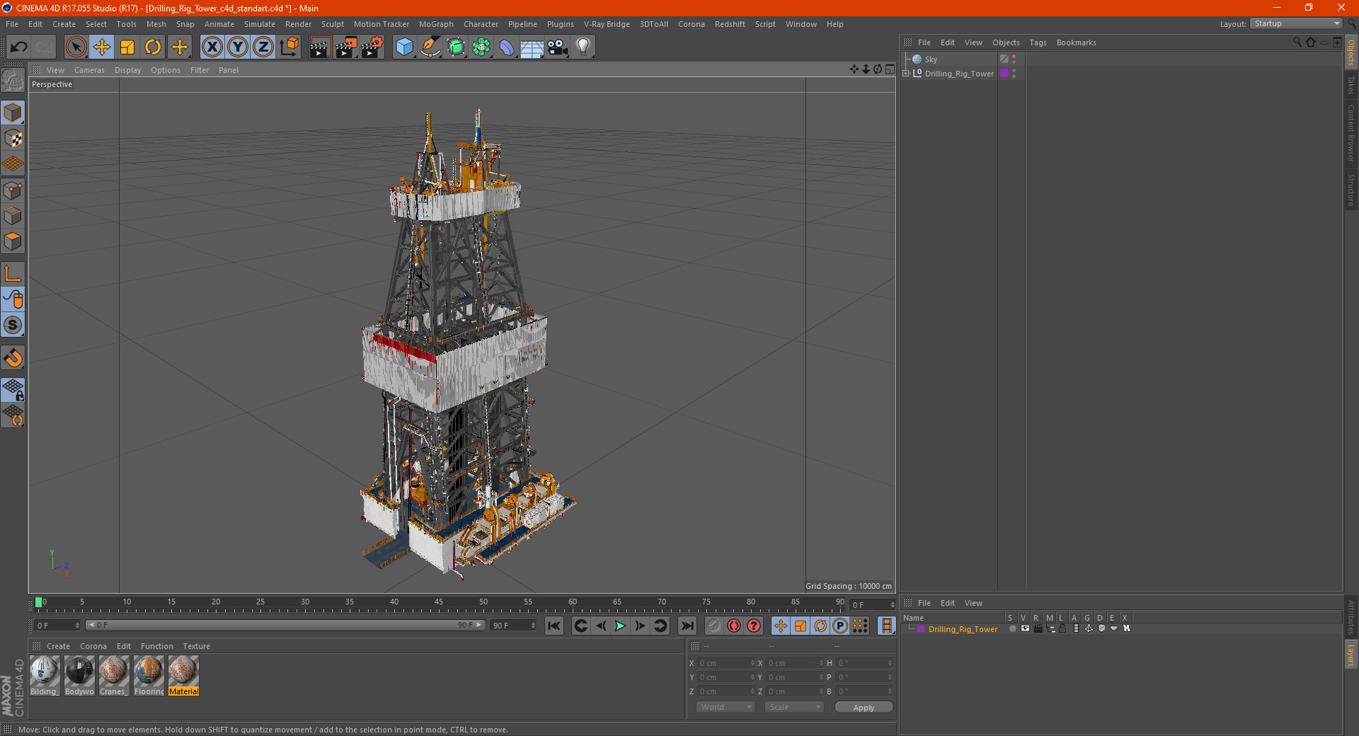 3D Drilling Rig Tower model