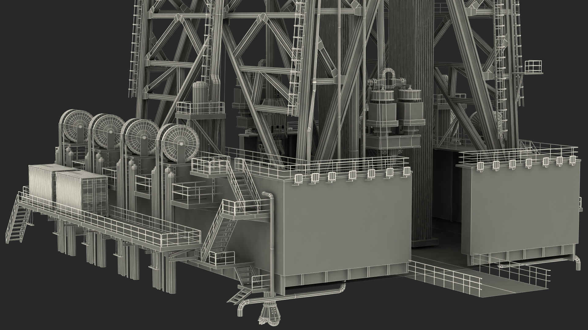 3D Drilling Rig Tower model