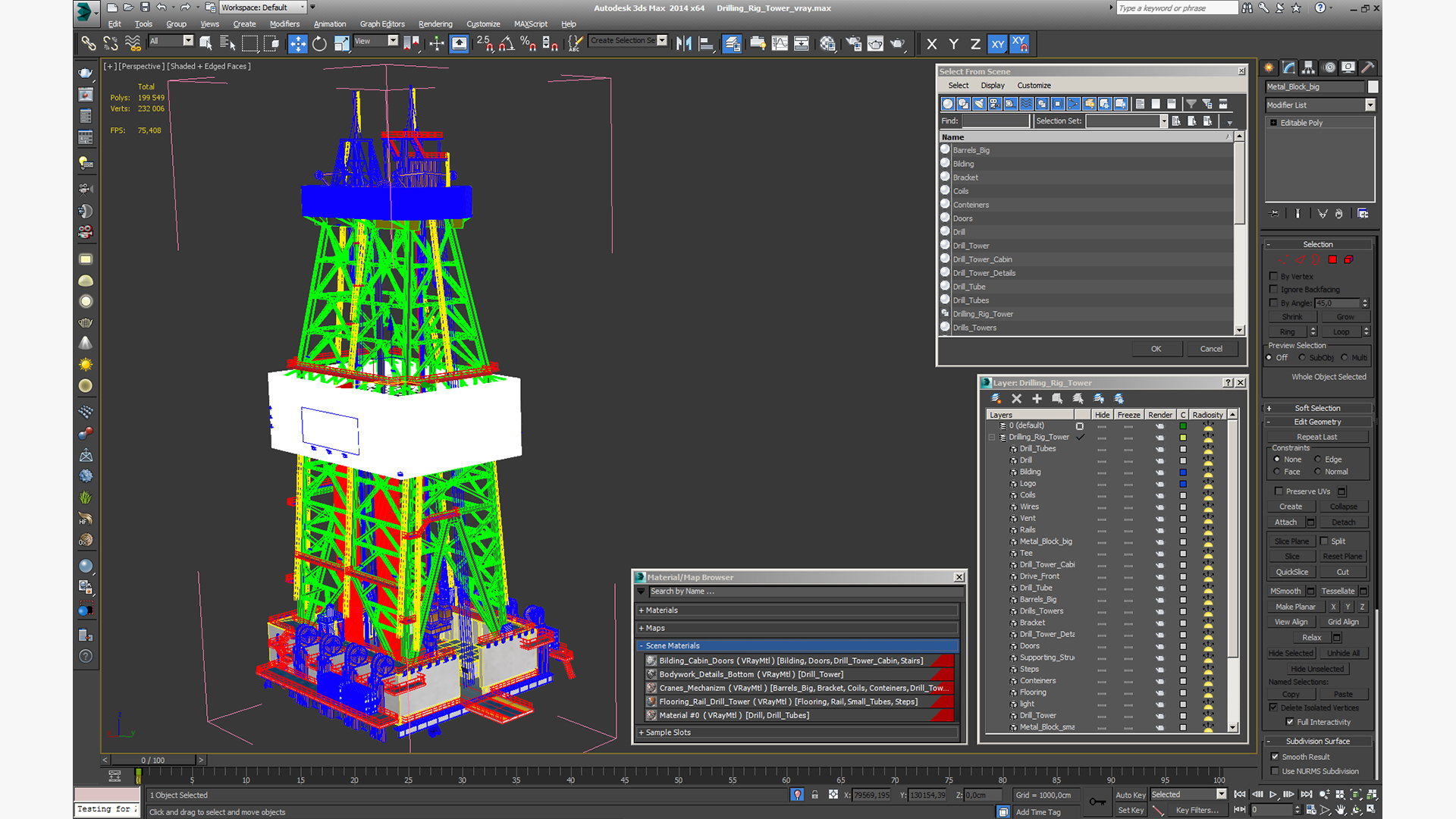 3D Drilling Rig Tower model