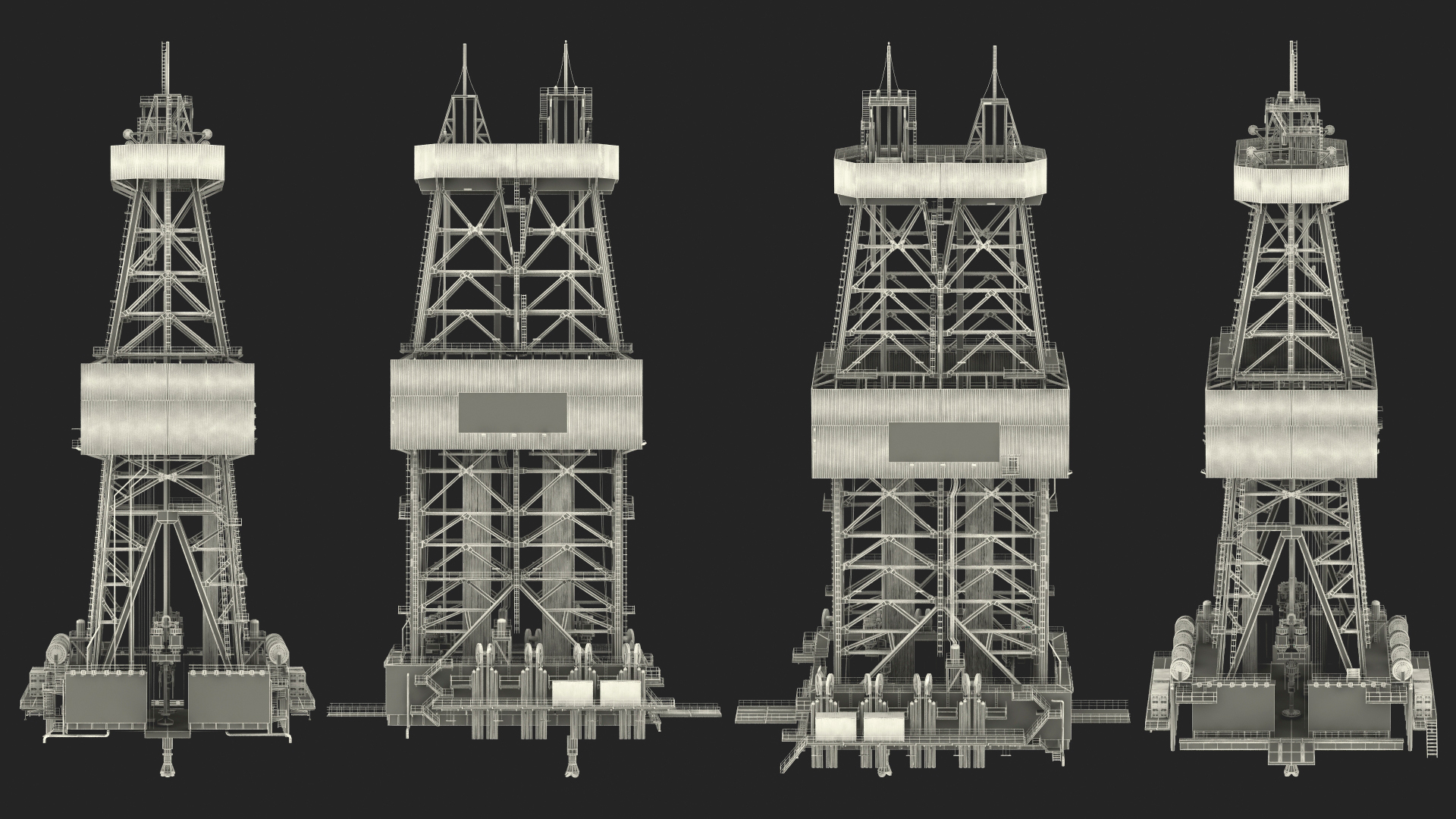 3D Drilling Rig Tower model