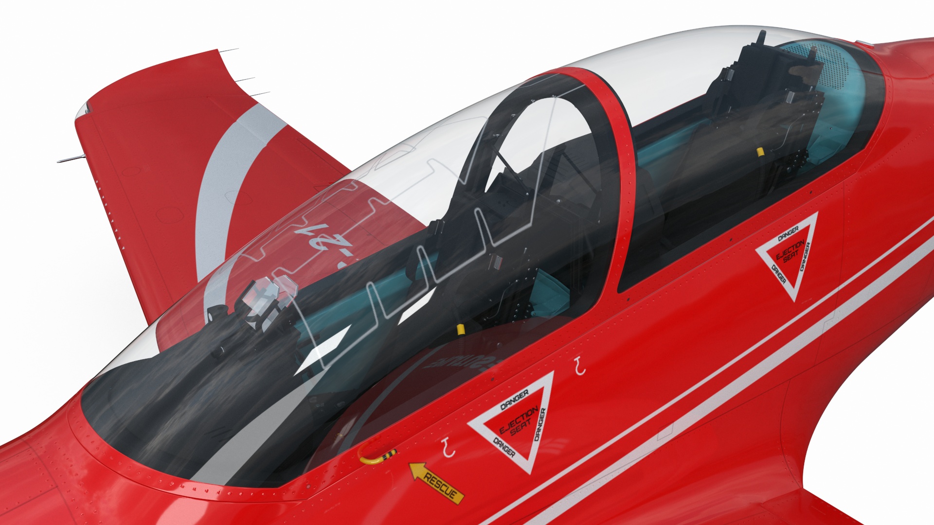 3D model Training Aircraft Pilatus PC-21 Red