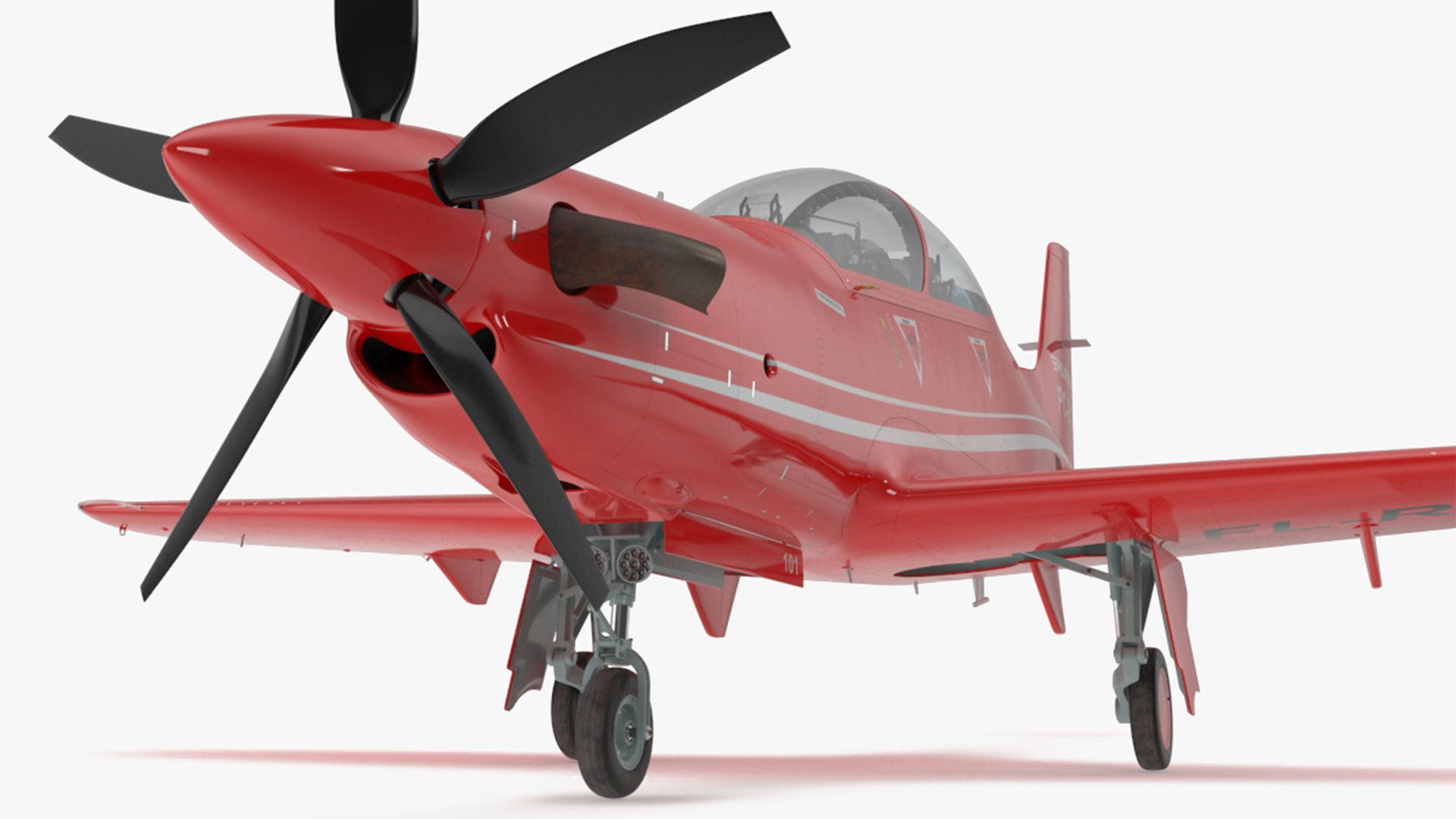 3D model Training Aircraft Pilatus PC-21 Red