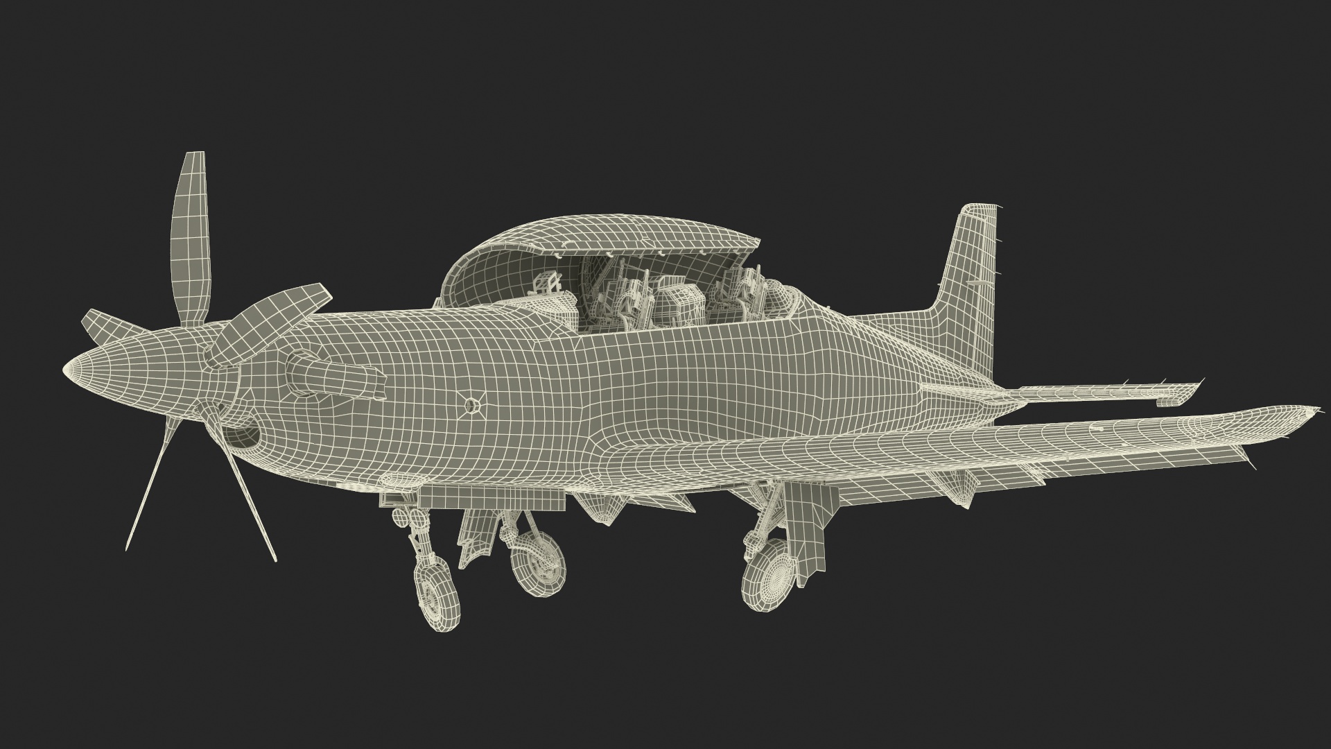 3D model Training Aircraft Pilatus PC-21 Red