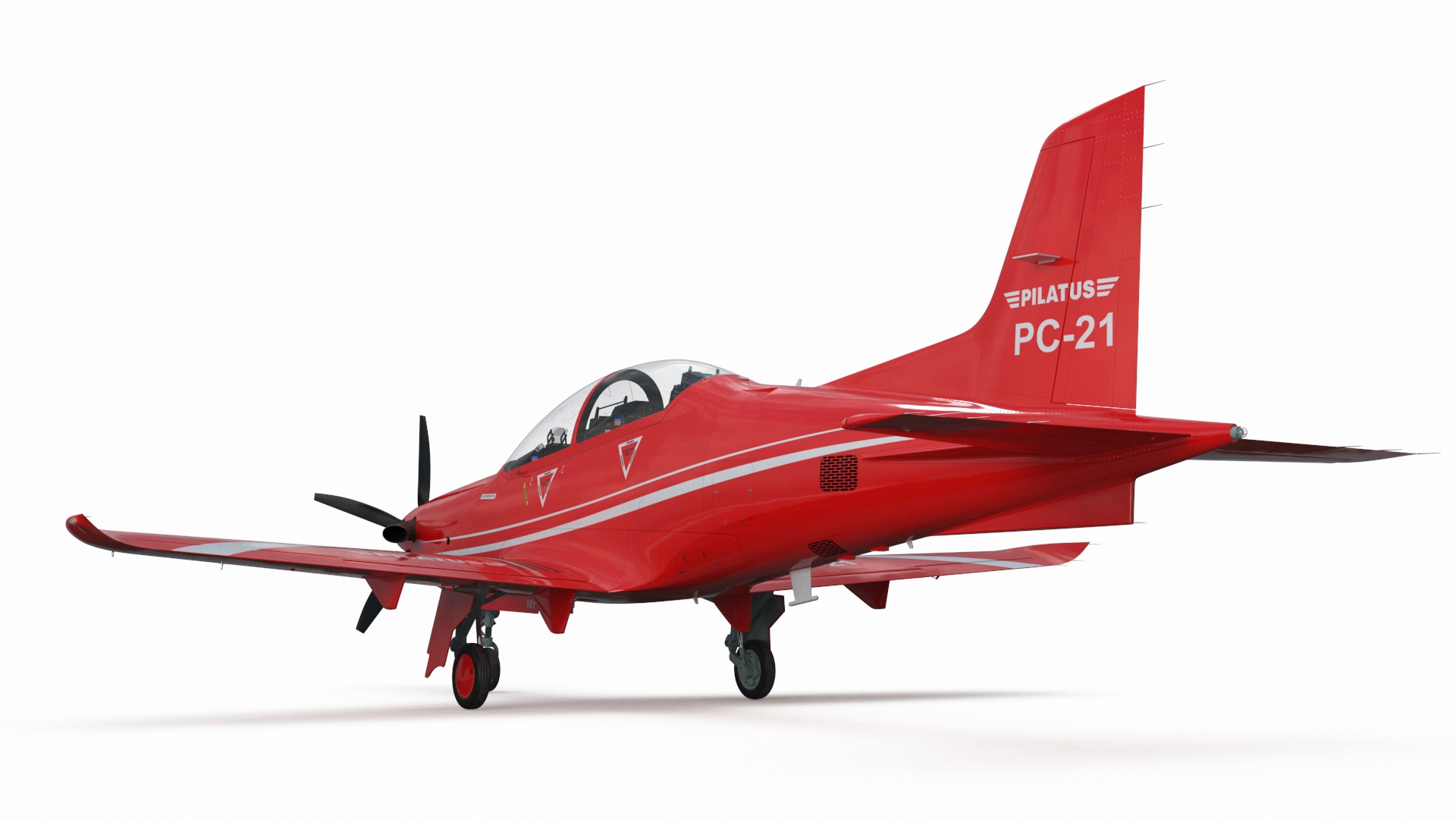 3D model Training Aircraft Pilatus PC-21 Red